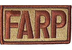 USAF FARP Letters (Forward Area Refueling Point) Spice Brown OCP Scorpion Patch With Velcro